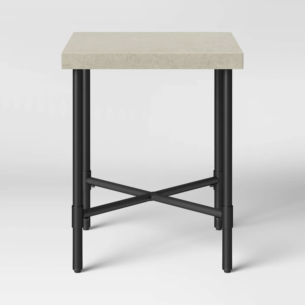 Faux Stone & Metal Patio Accent Table - Threshold™