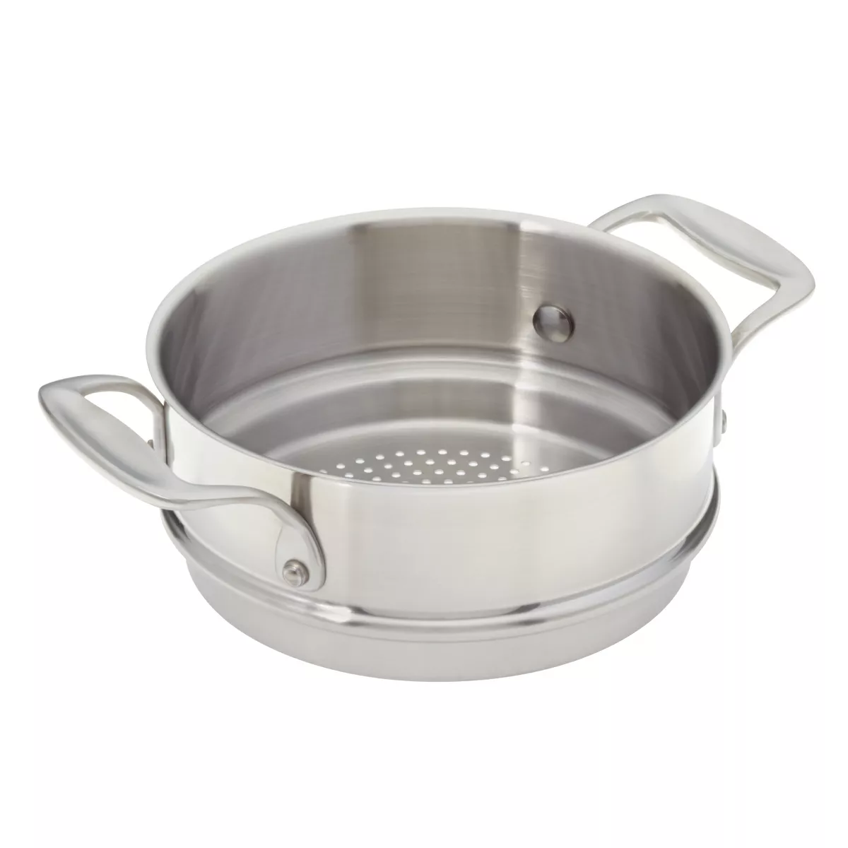 American Kitchen Cookware Stainless Steel 3 Quart Covered Saucepan with Steamer Insert