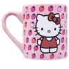 Silver Buffalo Hello Kitty Glitter Strawberry 14oz Ceramic Mug