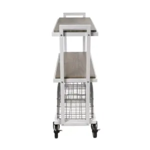 Cart System with wheels 3 Tier White - Atlantic