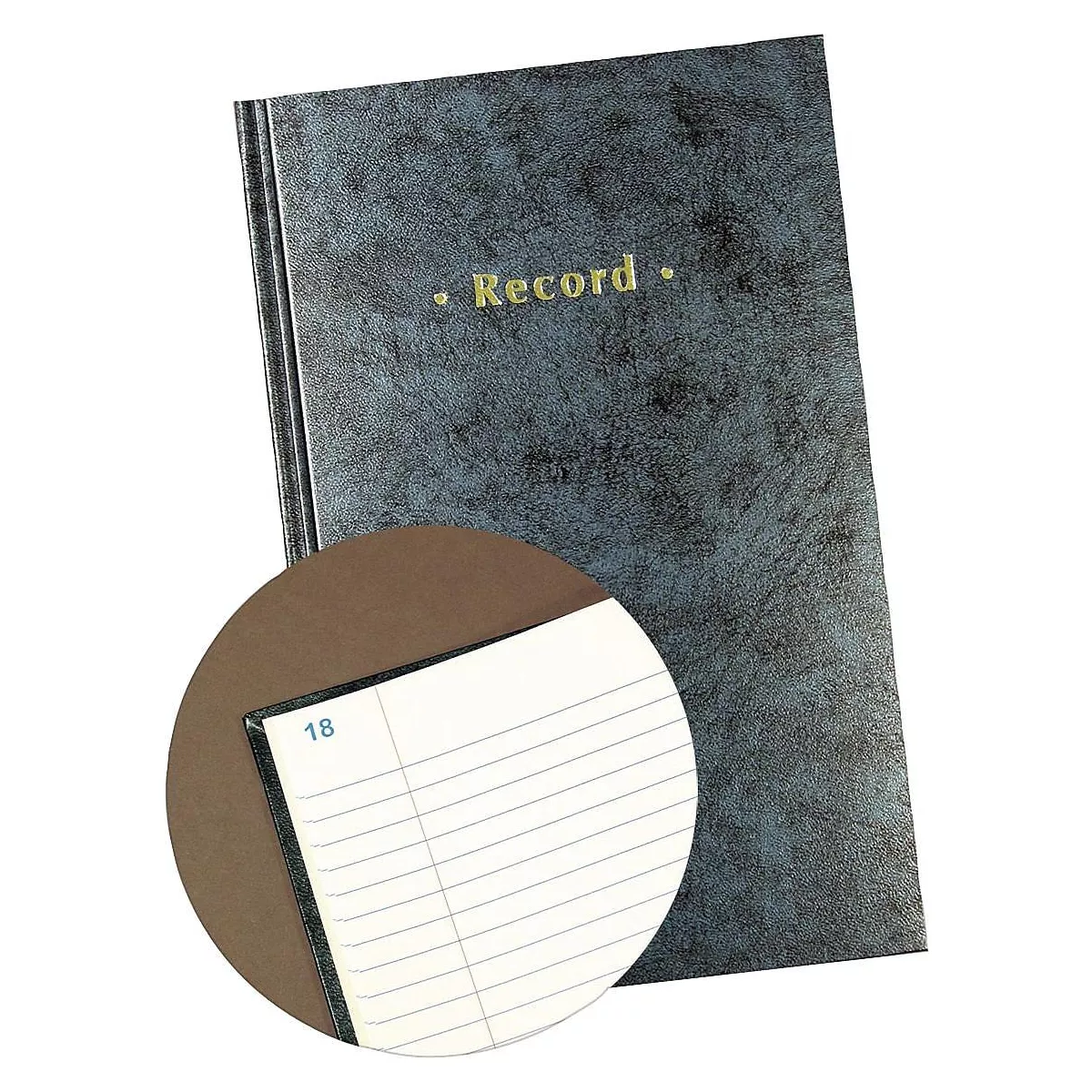 MyOfficeInnovations Blue Marbled Hardcover Record Book 11-3/4