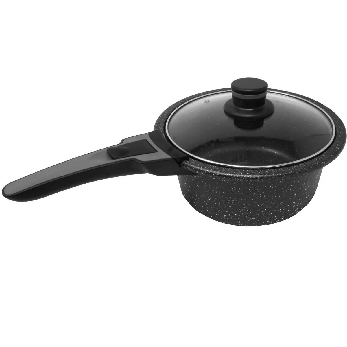 Westinghouse 9 Pc Detachable Handle Marble Finish Cookware Set Black Marble Series