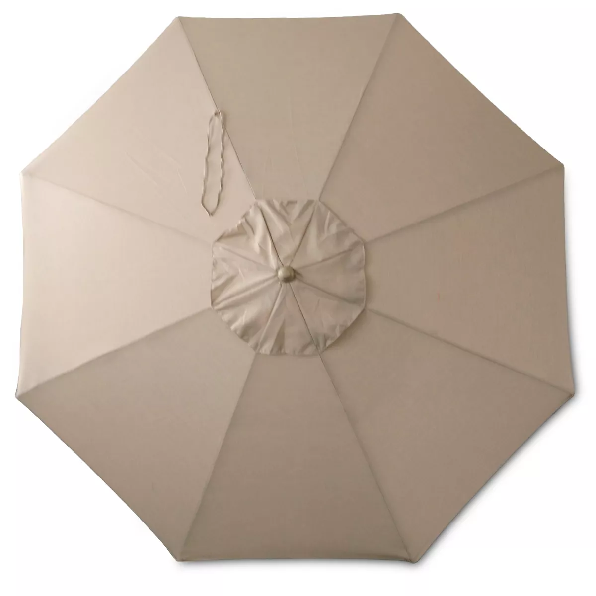8.9' x 8.9' Round Sunbrella® Umbrella - Canvas Heather Beige - Light Wood Finish - Smith & Hawken™