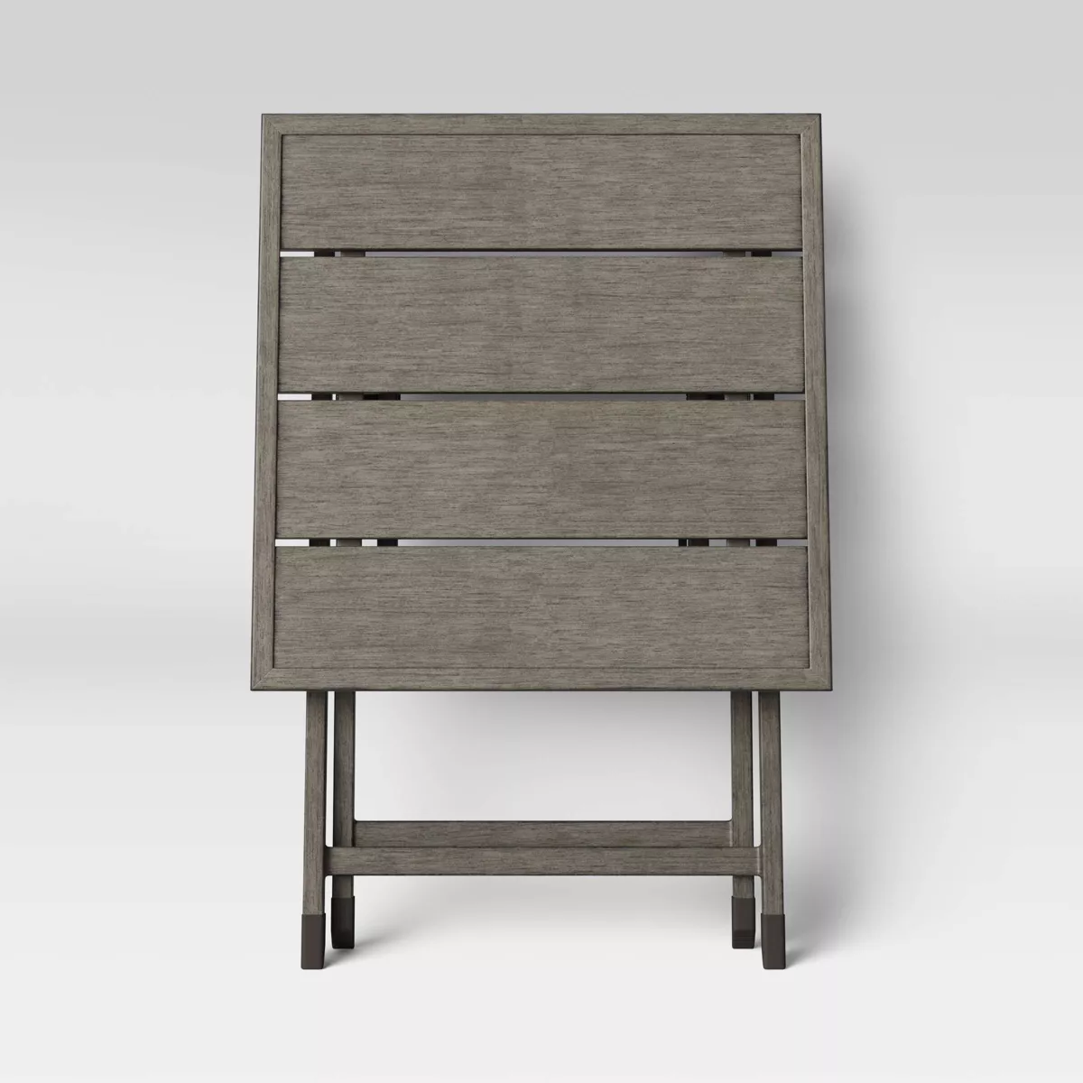 Weathered Teak Folding Patio Accent Table - Threshold™