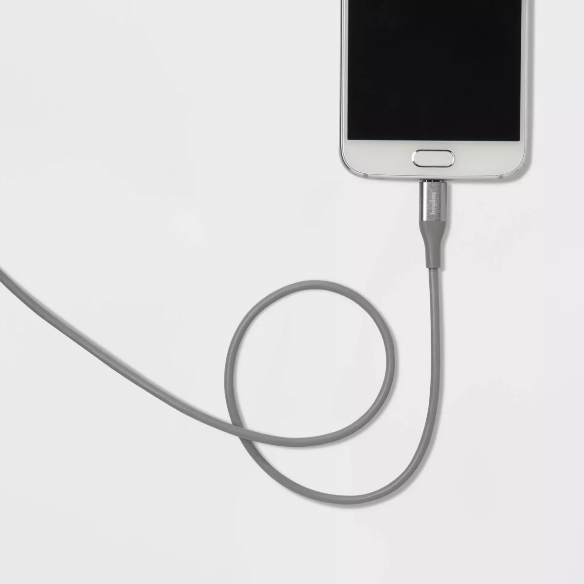 heyday™ 4' Micro-USB to USB-A Round Cable - Cool Gray/Silver