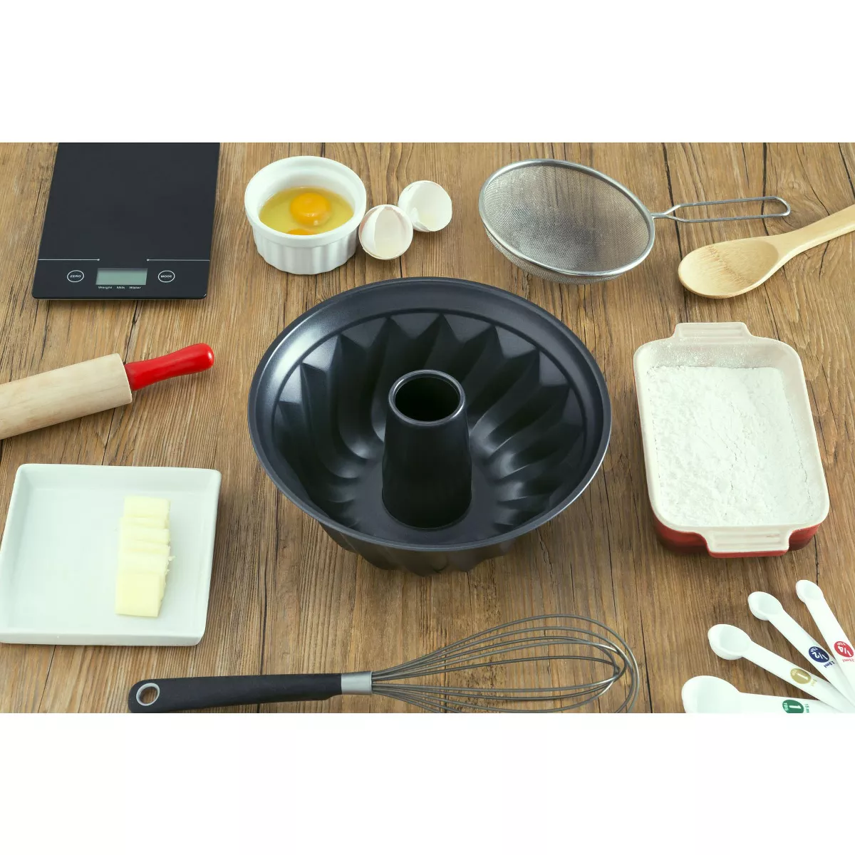 Home Basics Non-Stick Fluted Cake Pan