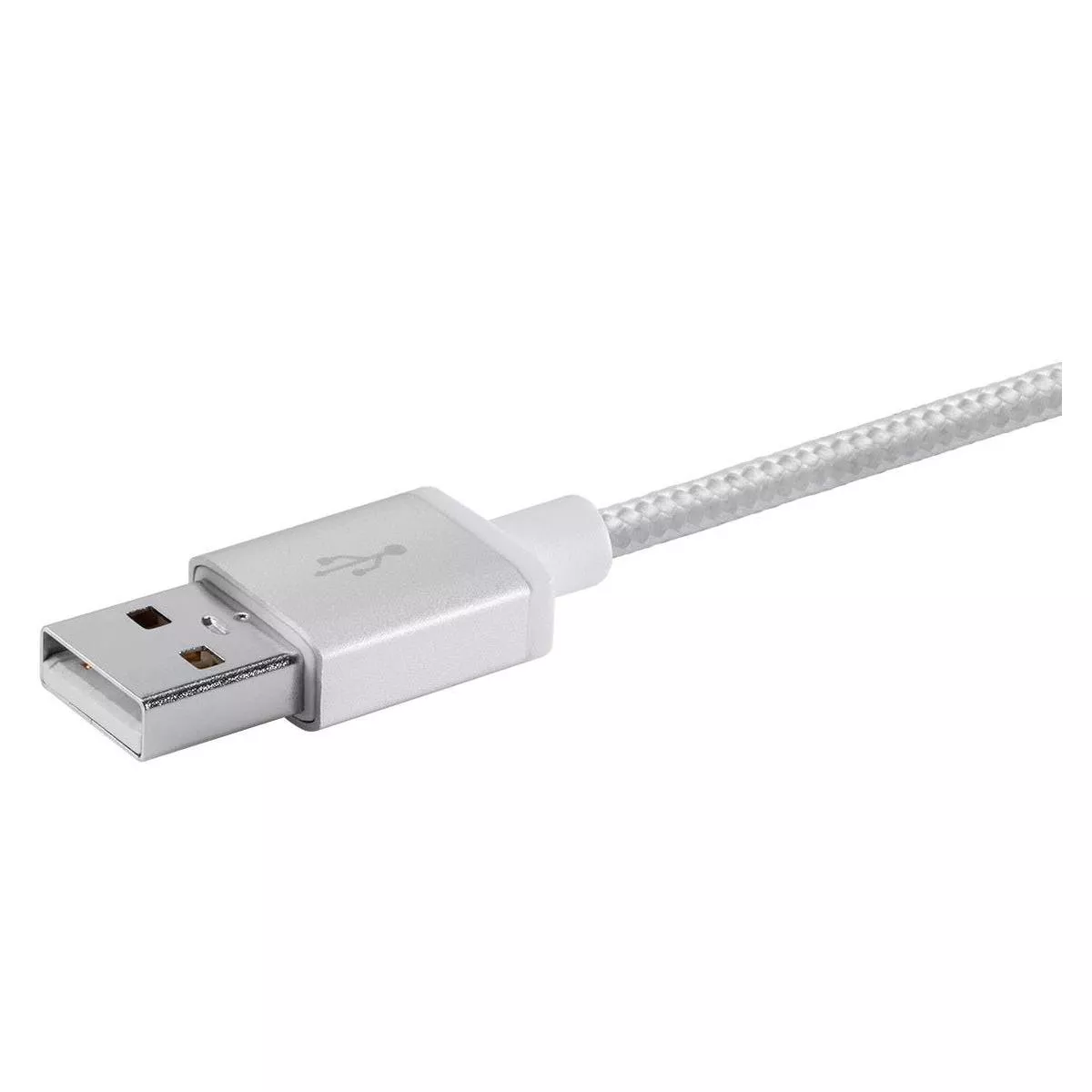 Monoprice USB-A to Micro B Cable - 3 feet - white, 2.4A - Luxe Series