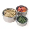 U-Konserve Nesting Stainless Steel Food-Storage Containers Round (Set of 3) - Clear Silicone Lids