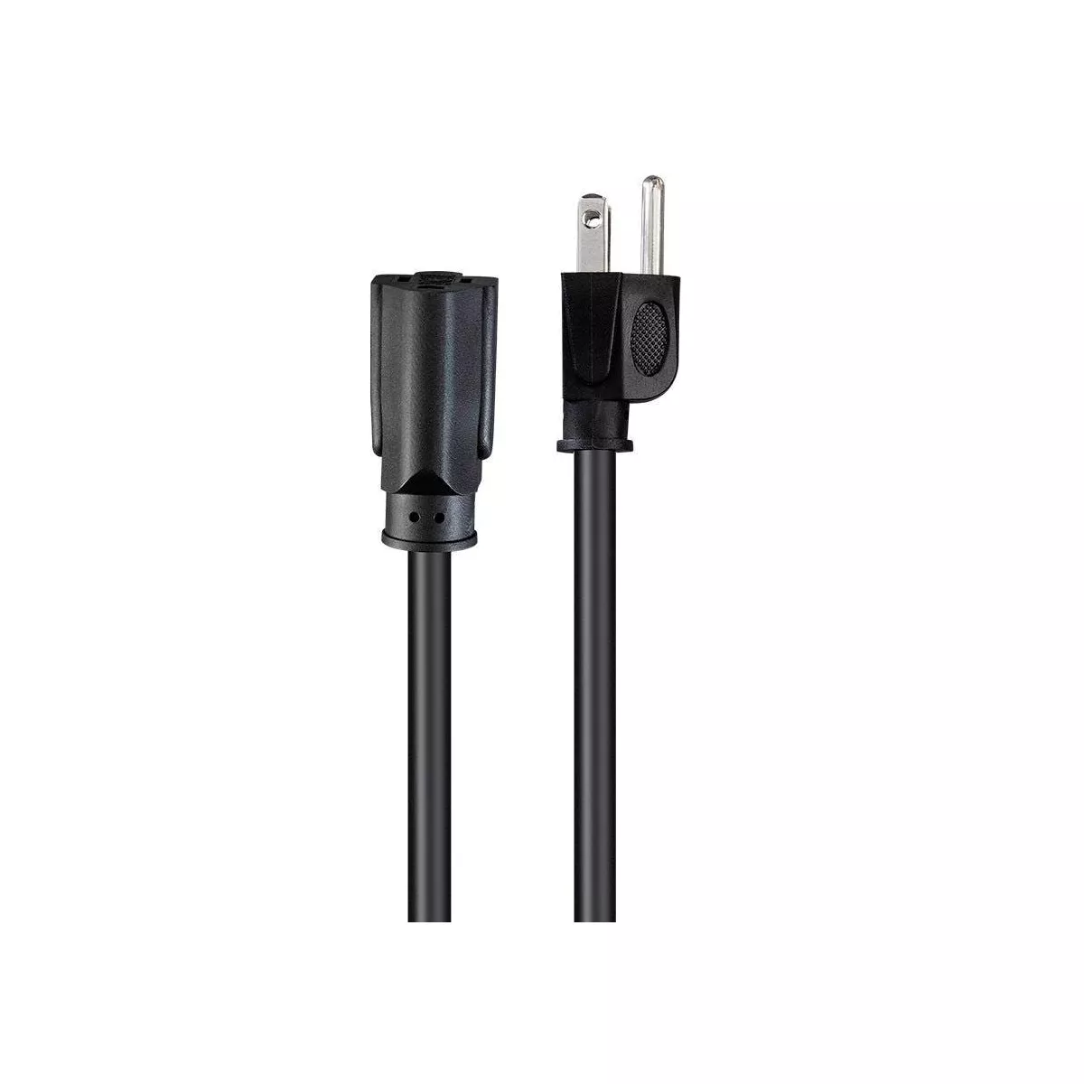 Monoprice Extension Cord - 1 Feet - Black | NEMA 5-15P to NEMA 5-15R, 18AWG, 10A, SVT, 120V