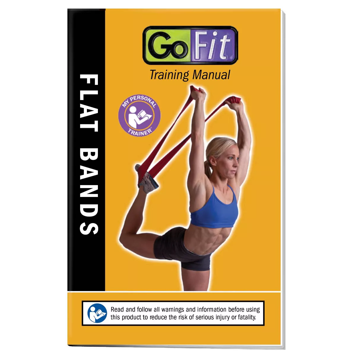 GoFit Flat Power Resistance Bands with Manual 3pk