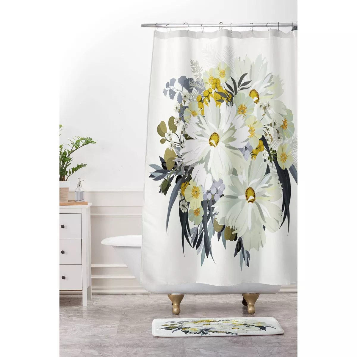 Iveta Abolina Cecelia Shower Curtain White - Deny Designs