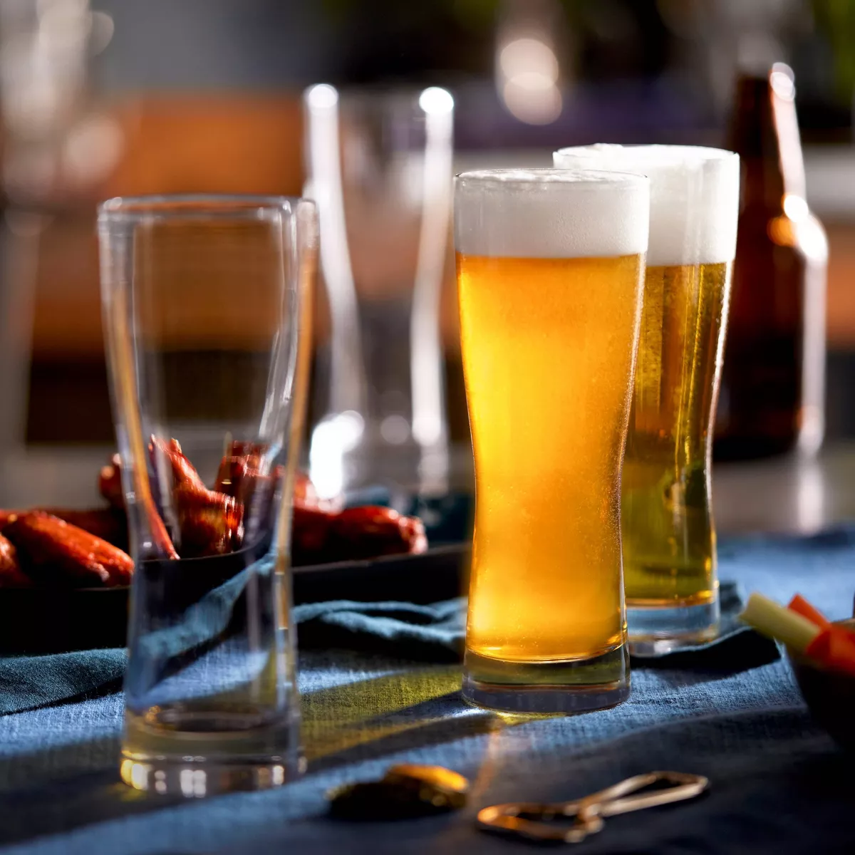 Libbey Bravess Glass Beer Tumblers 12.5oz - Set of 4
