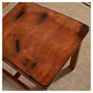 6pc Distressed Dark Oak Wood Drop Leaf Dining Set - Saracina Home