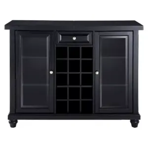 Cambridge Sliding Top Bar Wood/Black - Crosley