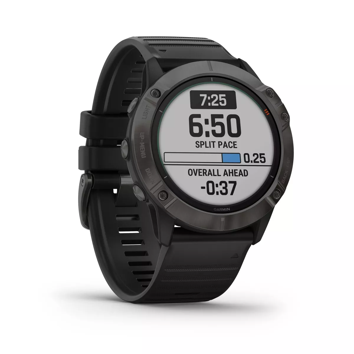 Garmin fenix 6X Pro Solar Titanium Carbon Gray - Black Band