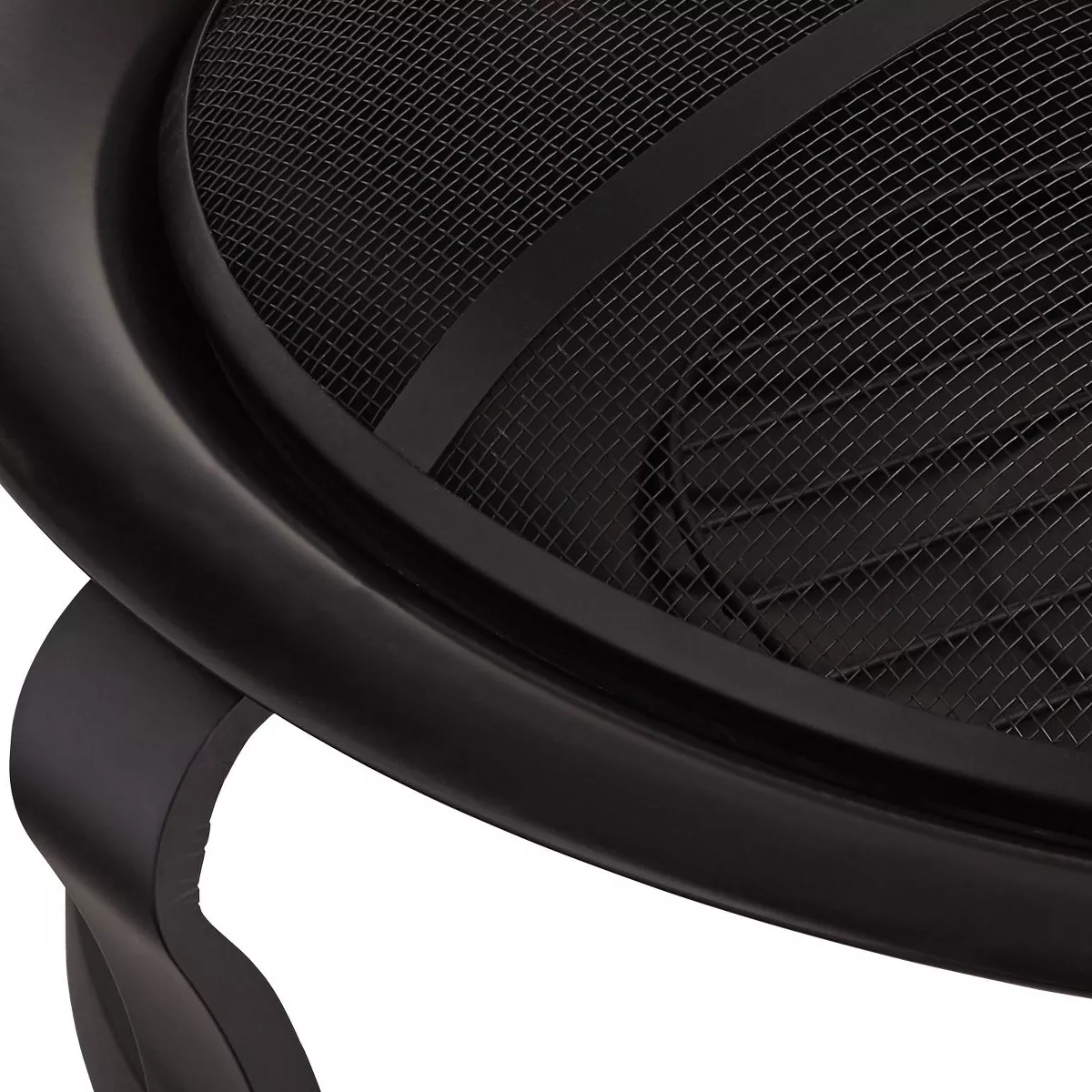 John Timberland Black Iron Outdoor Fire Pit Round 30