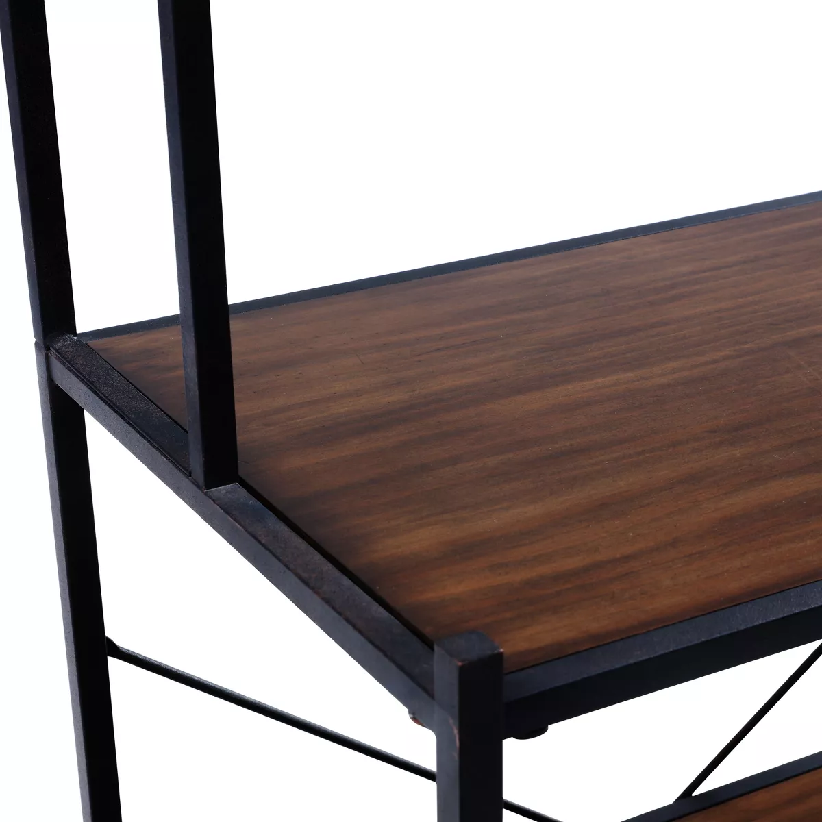 Alee Bakers Rack Rustic Brown With Dark Distressed Pine - Aiden Lane