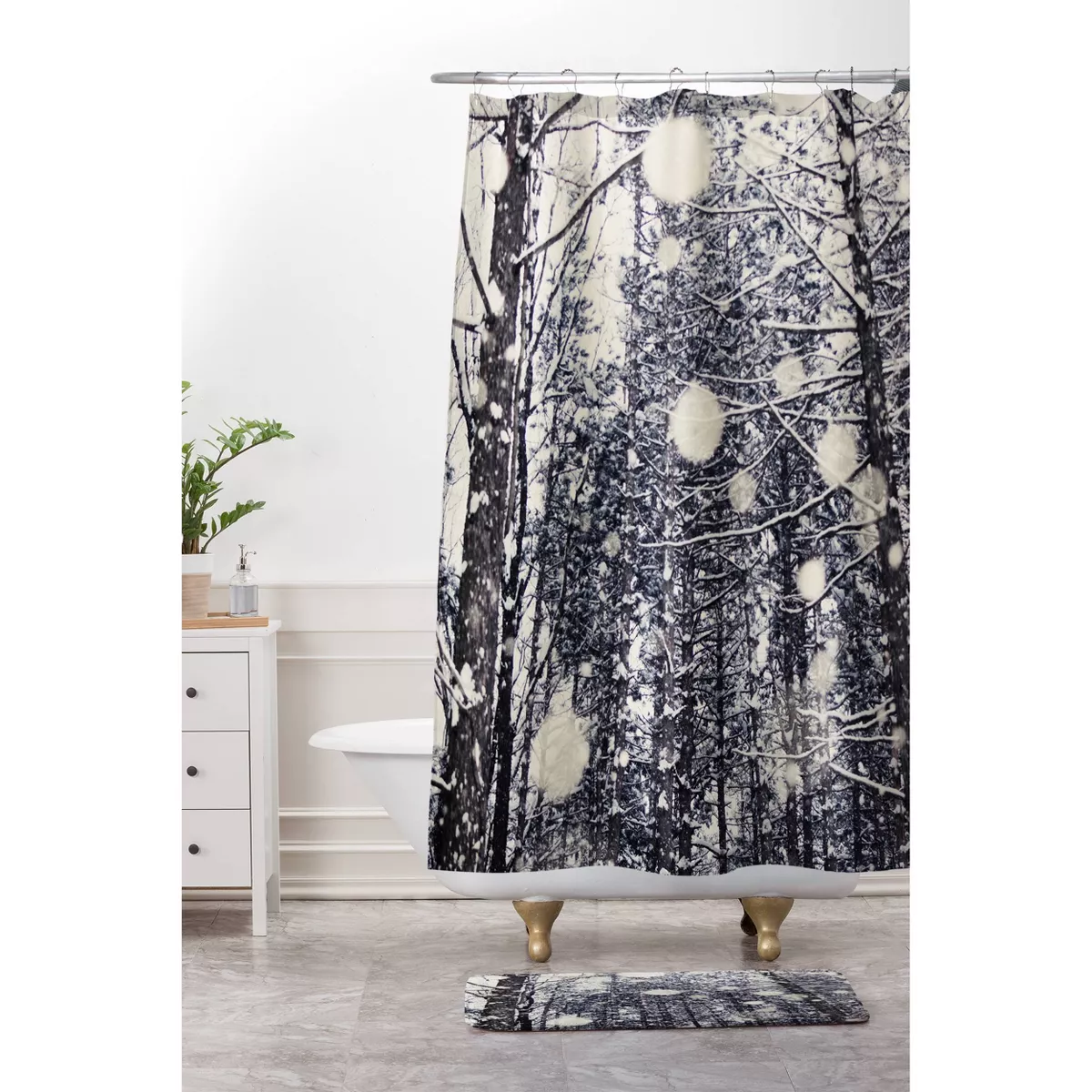 Into the Woods Shower Curtain Gray - Deny Designs