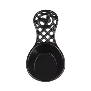 Home Basics Cast Iron Rooster Spoon Rest, Black