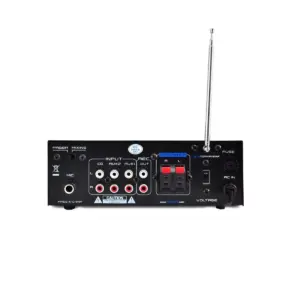 Pyle PTA22BT Mini Compact Bluetooth 80 Watt 2 Channel Home Audio Amplifier Stereo Receiver Sound System with Microphone Input (4 Pack)