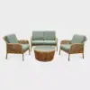 Terrell 5pc Seating Set with Sunbrella - Sage - Leisure Made