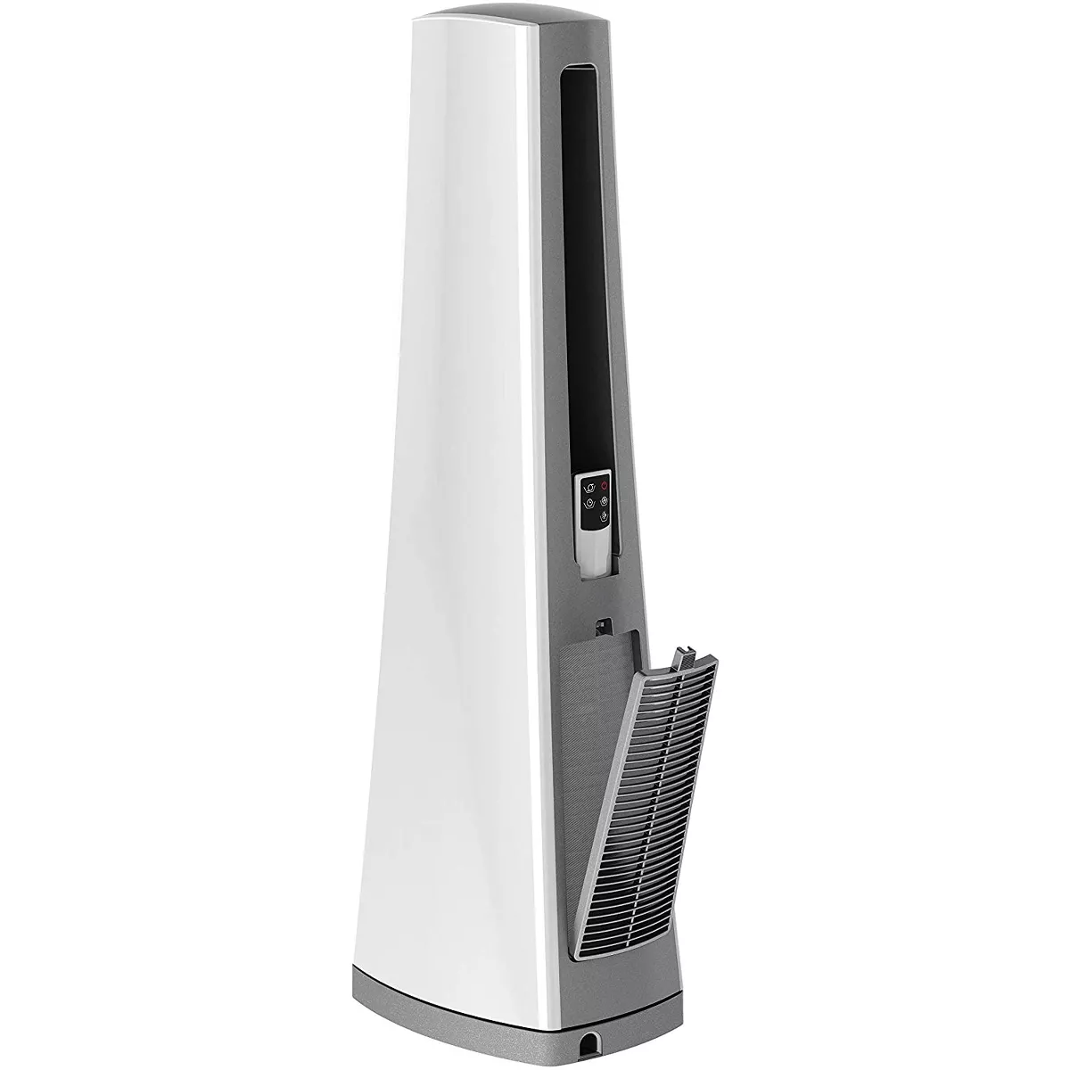 Lasko AC615 4-Speed Bladeless Remote Control Oscillating Indoor Whole Room Tower Pedestal Fan with 8 Hour Timer and Washable Filter