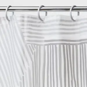 Broken Lines Shower Curtain Gray - Room Essentials™