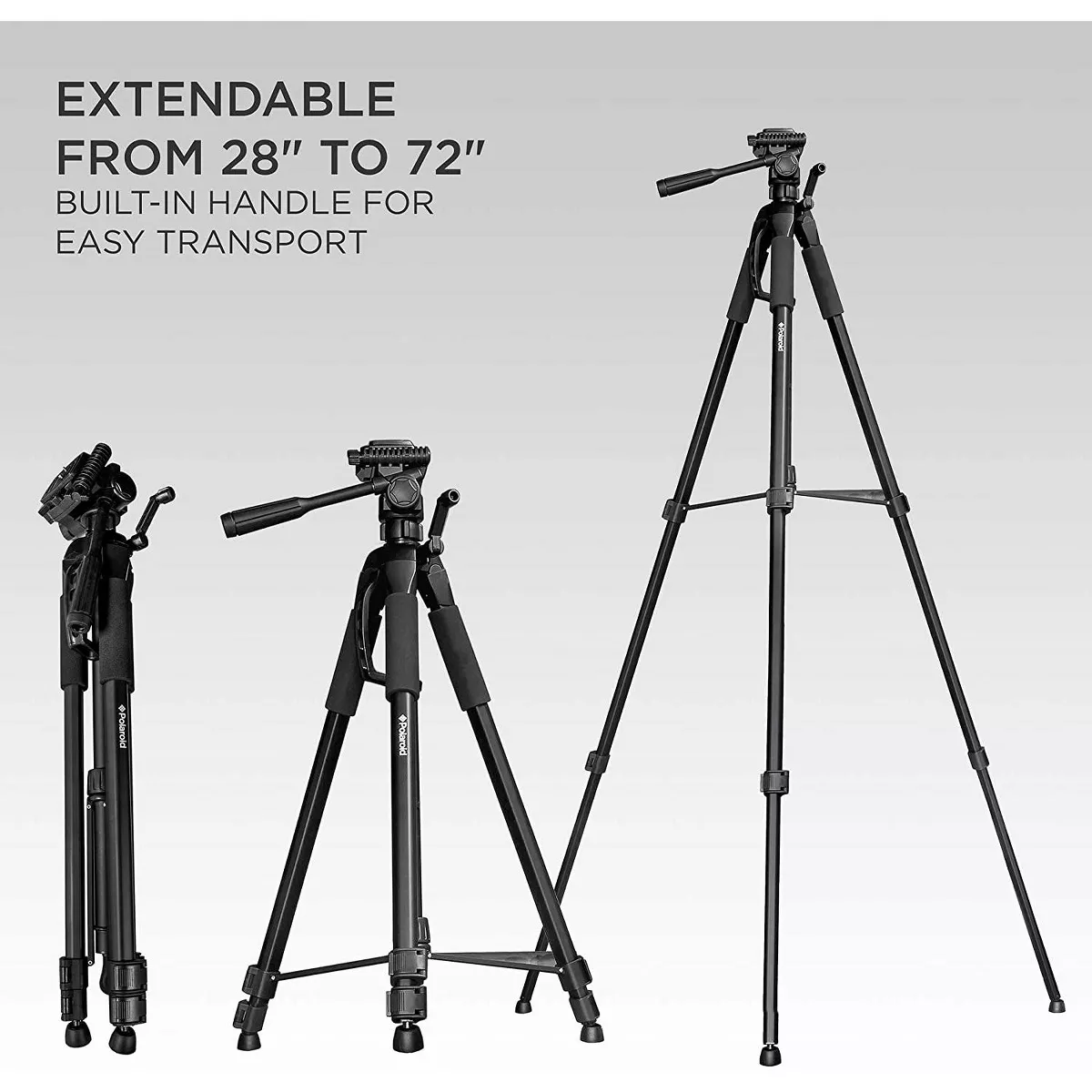 Polaroid 72-inch Photo / Video ProPod Tripod Includes Deluxe Tripod Carrying Case + Additional Quick Release Plate For Digital Cameras & Camcorders