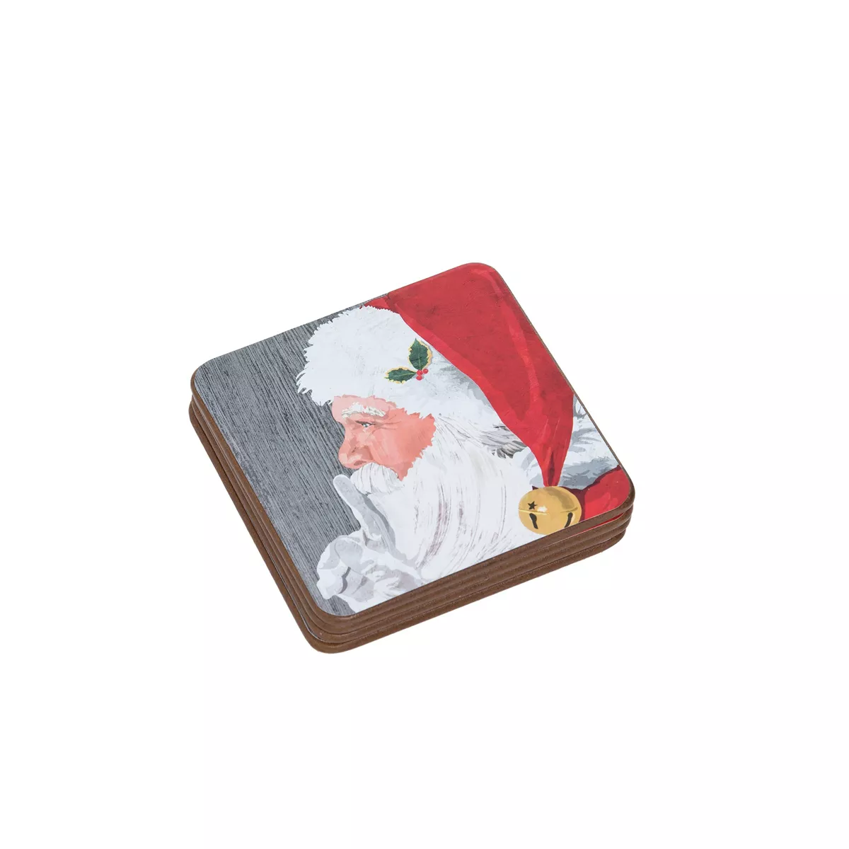 C&F Home Santa Hardboard Coaster, Set of 4