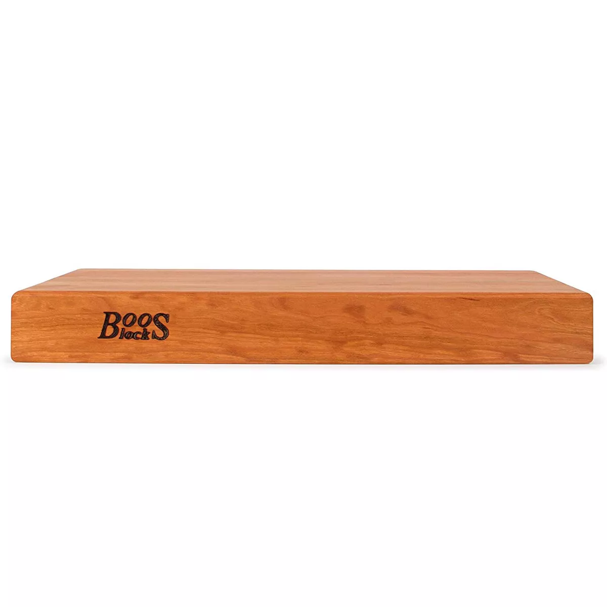 John Boos 18 Inch Wide 2.25 Inch Thick Reversible Butcher Cutting Board Block with Two Sided Hand Grips , 18 x 12 x 2.25 Inches, Cherry Wood
