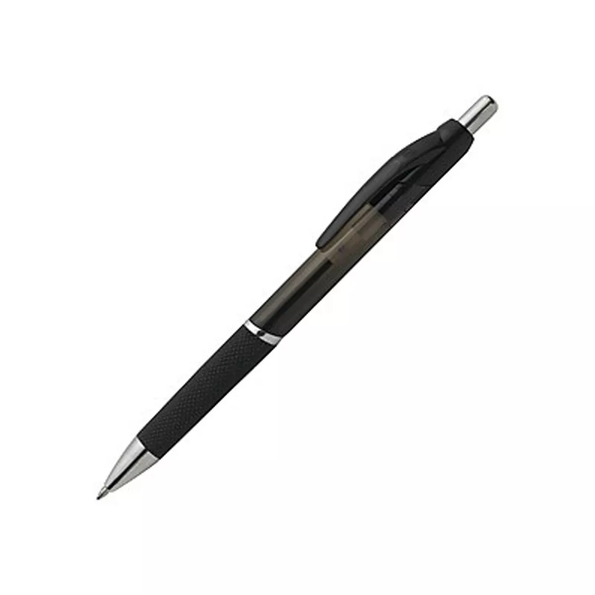 MyOfficeInnovations Motiva Retractable Ballpoint Pens Fine Point Black Ink Dozen 326482