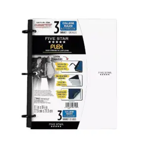 Five Star 3-Subject Notebook, 8.5 x 11 08126