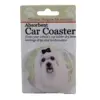 Car Coaster 2.5" Maltese Car Coaster Absorbant E & S Pet - Coasters