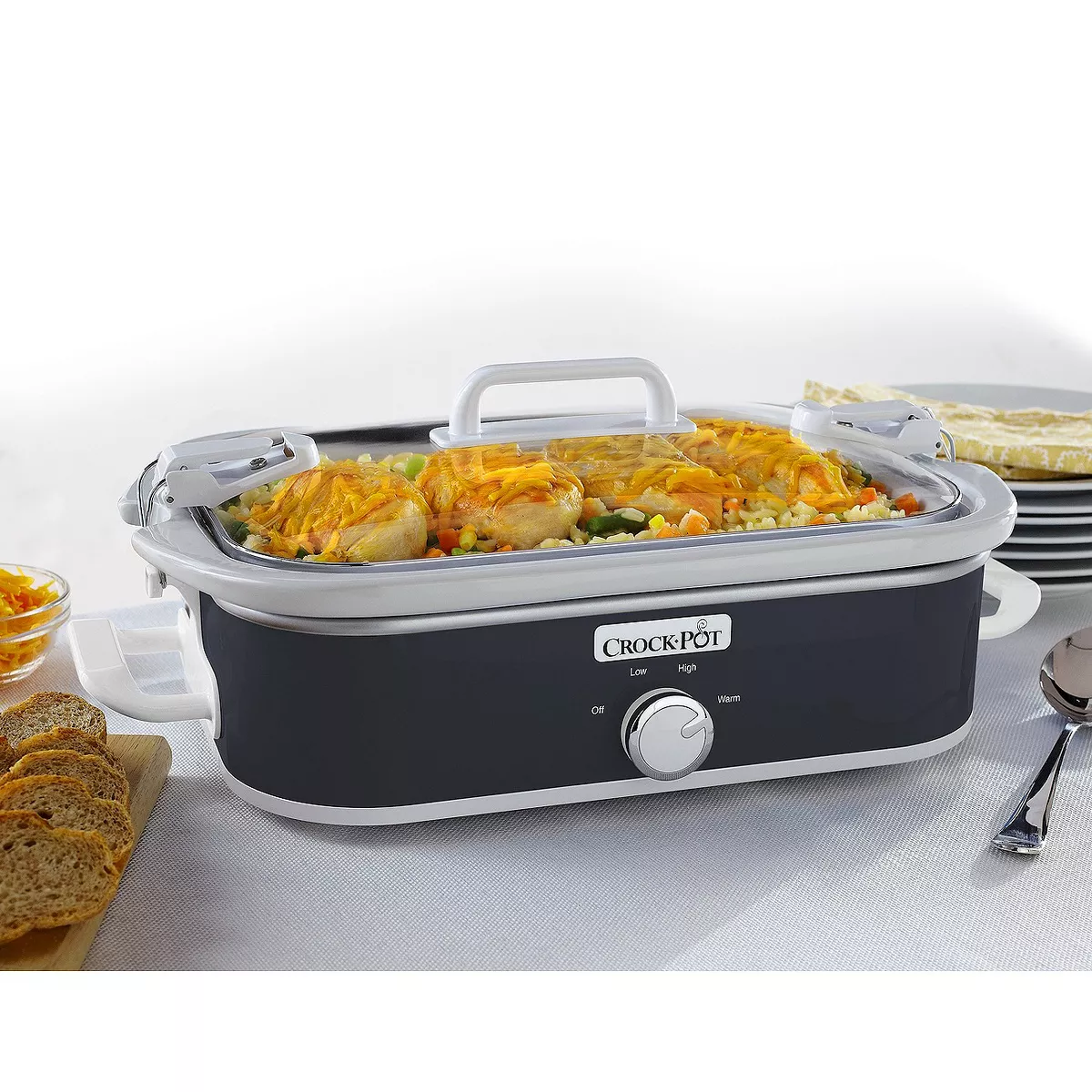Crock-Pot 3.5 Qt. Casserole Crock Slow Cooker - Gray SCCPCCM650-CH