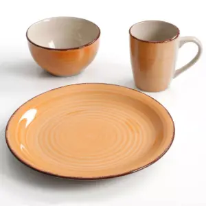 Gibson Home 12pc Stoneware Color Vibes Dinnerware Set
