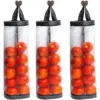 Farmlyn Creek 3 Mesh Produce Hanging Storage Bags, 3 Heart Hooks (4.5 x 16 in, 6 Pieces)