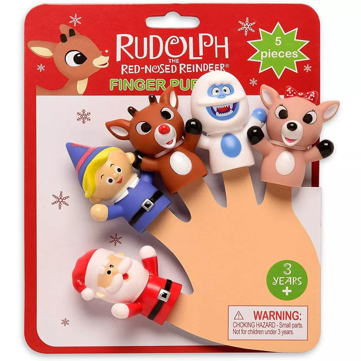 Rudolph the Red-Nosed Reindeer Finger Puppets - 5pc