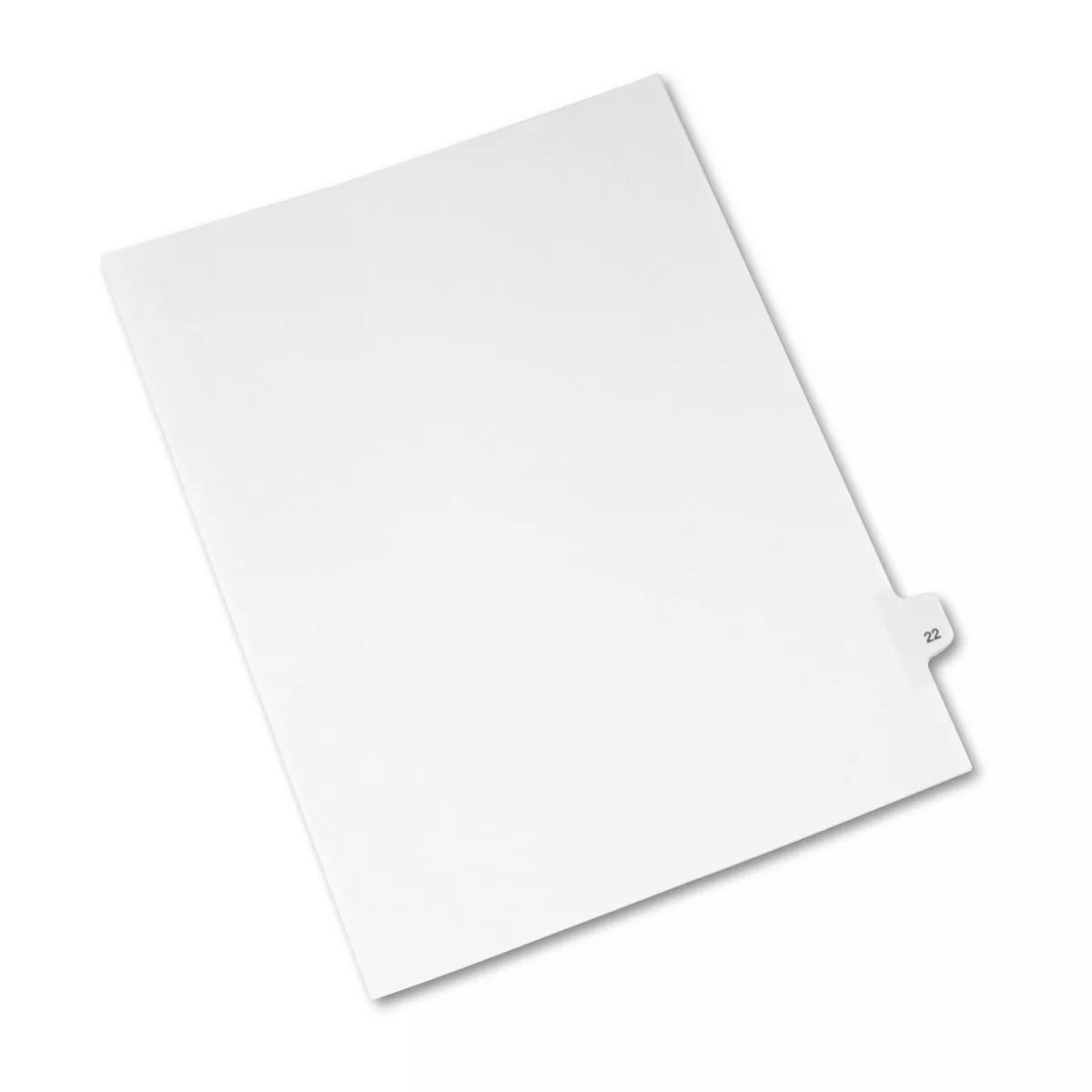 Avery-Style Legal Exhibit Side Tab Divider Title: 22 Letter White 25/Pack 01022