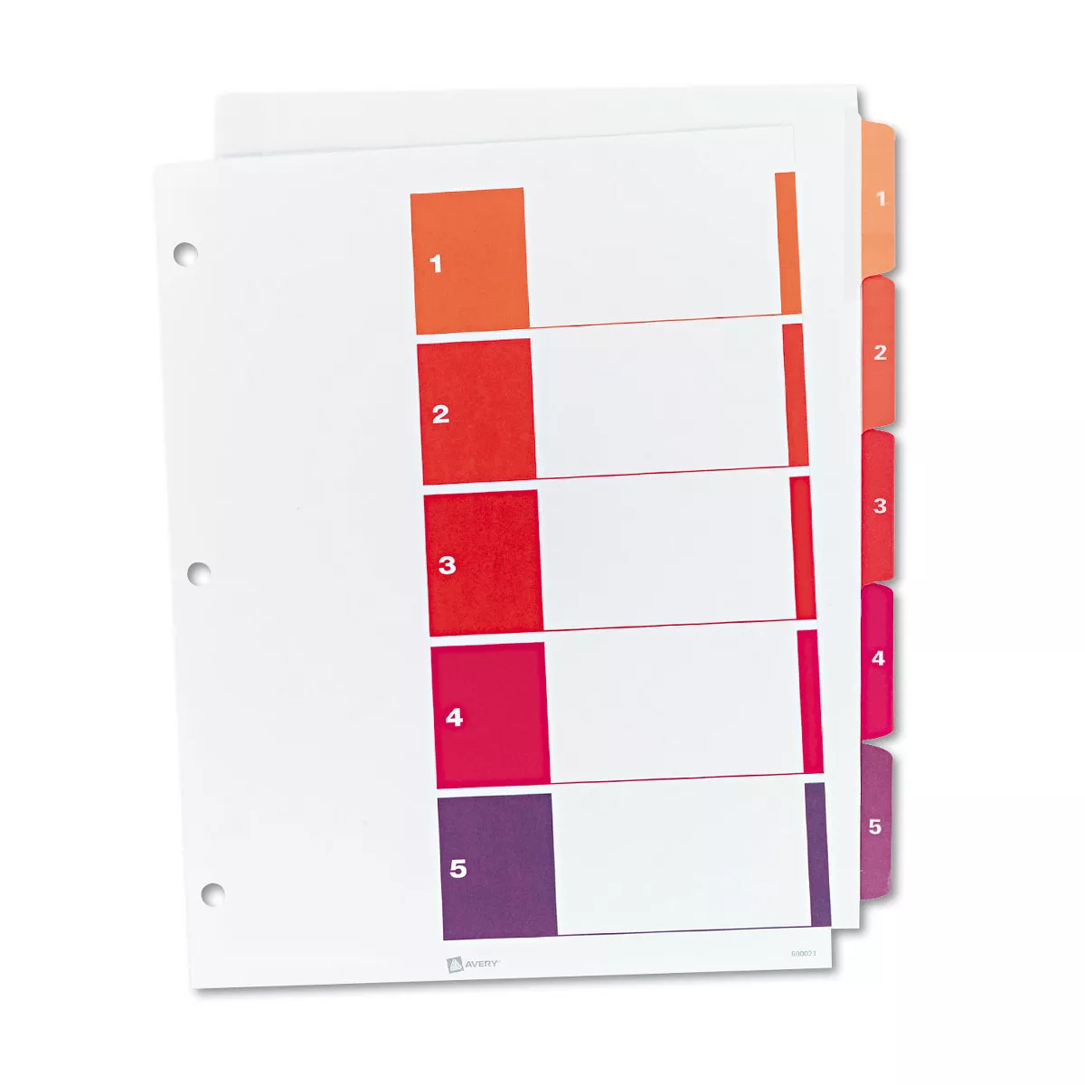 Avery Ready Index Customizable Table of Contents Multicolor Dividers 5-Tab Letter 11131