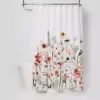 Floral Wave Shower Curtain White - Threshold™
