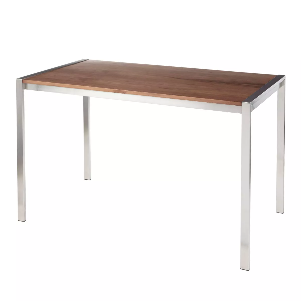 Fuji Modern Dining Table Silver/Brown - LumiSource