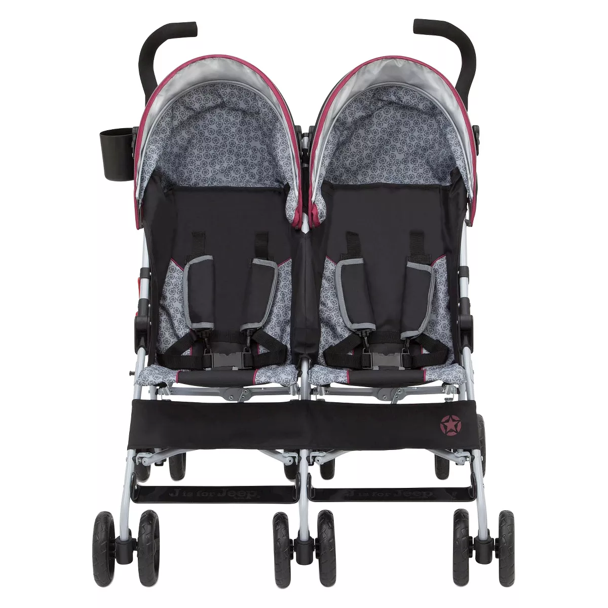 Jeep Scout Double Stroller - Lunar Burgundy