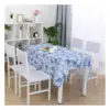 41"x60" Rectangle Vinyl Water Oil Resistant Printed Tablecloths Blue Daisy - PiccoCasa