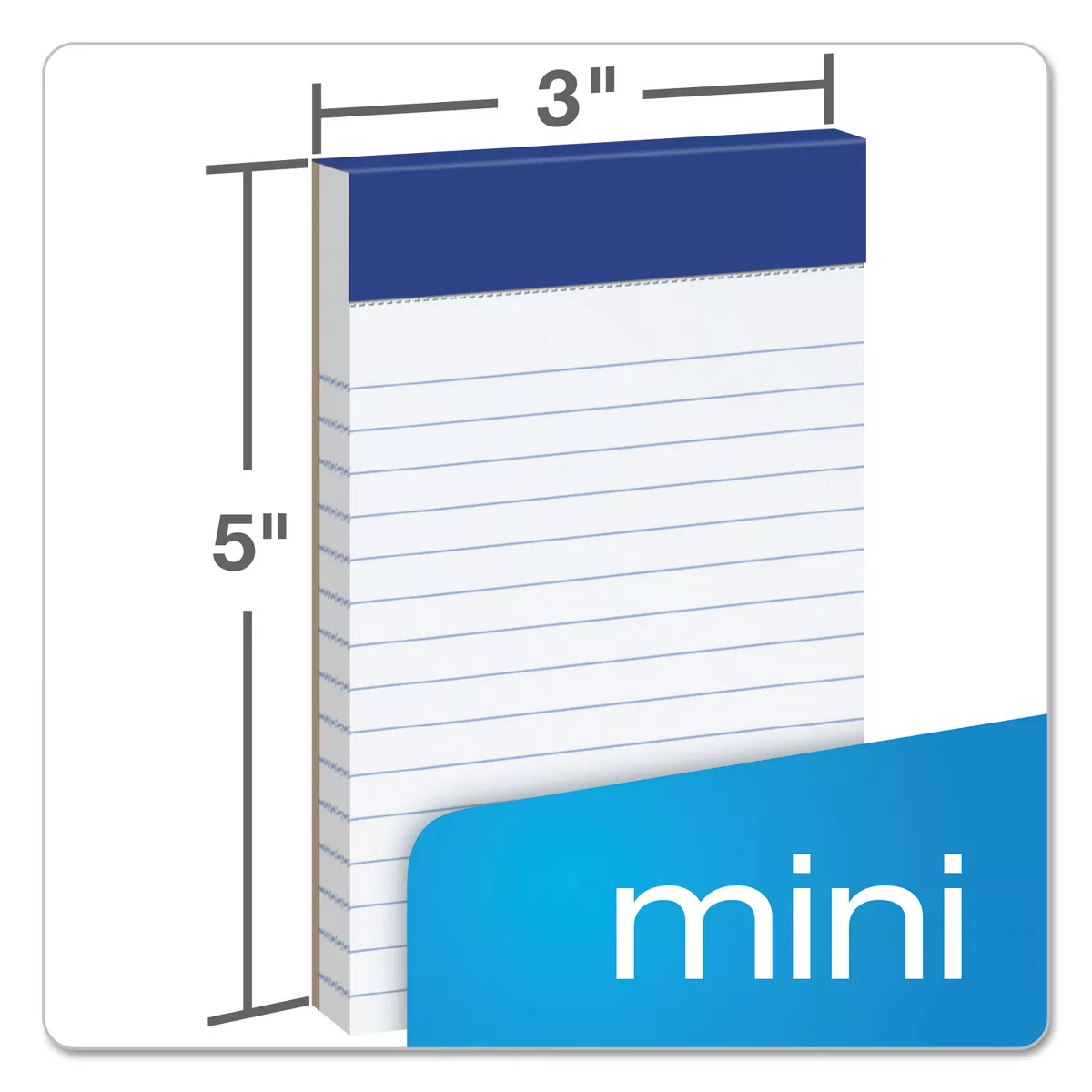 Ampad Perforated Writing Pad Narrow 3 x 5 White 50 Sheets Dozen 20208