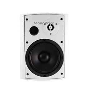 Monoprice 2-Way Active Wall Mount Speakers (Pair) 25W White