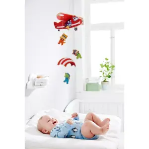 HABA Wooden Baby Nursery Mobile Parachuters