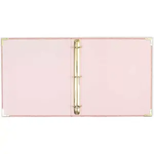 Paper Junkie Pink 3 Ring Binder with Gold Hardware for 250 Sheet Capacity (11.5 x 10.5 x 1.6 in)