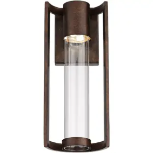 Possini Euro Design Modern Outdoor Wall Light Fixture LED Bronze 15