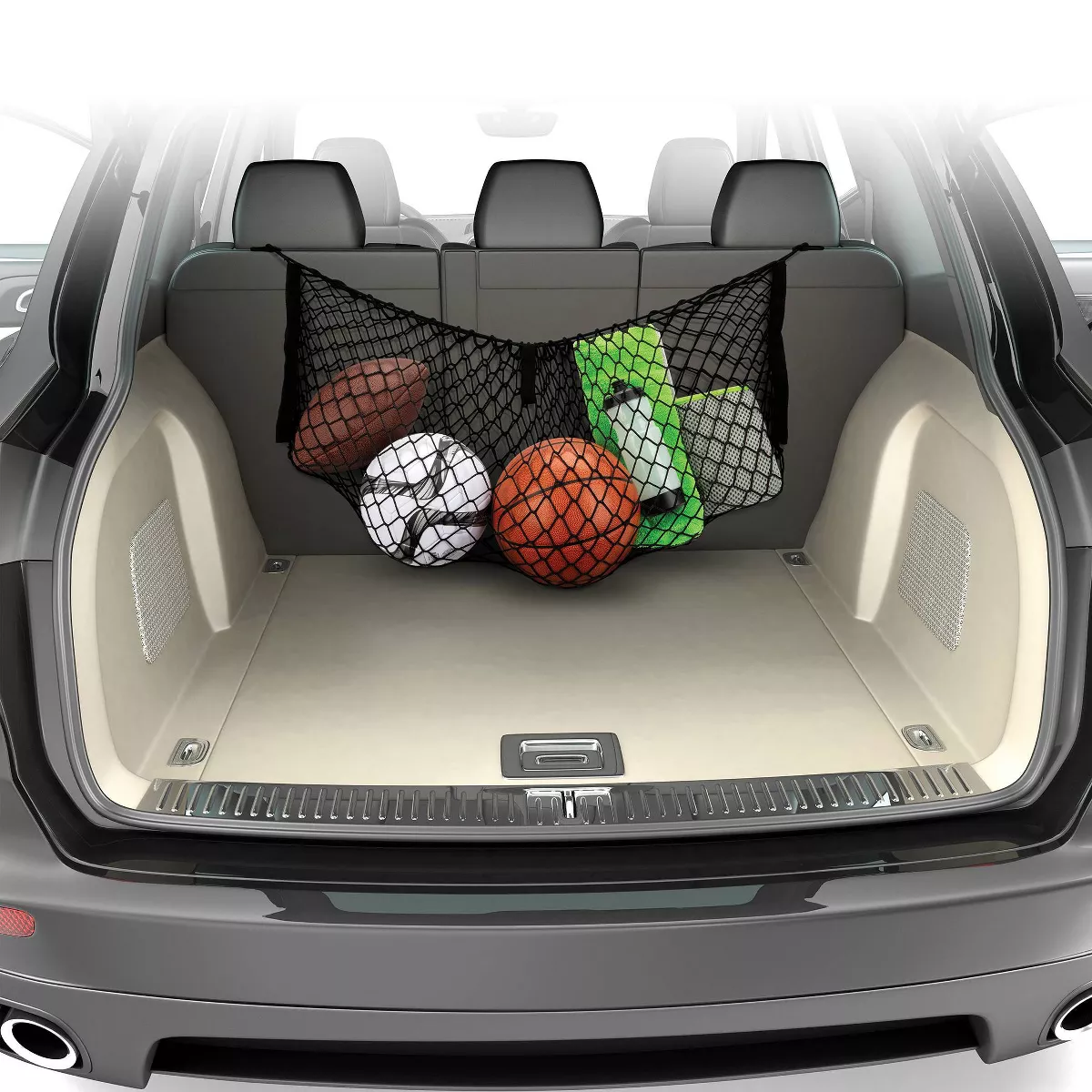 Turtle Wax Backseat Cargo Net Organizer - Black