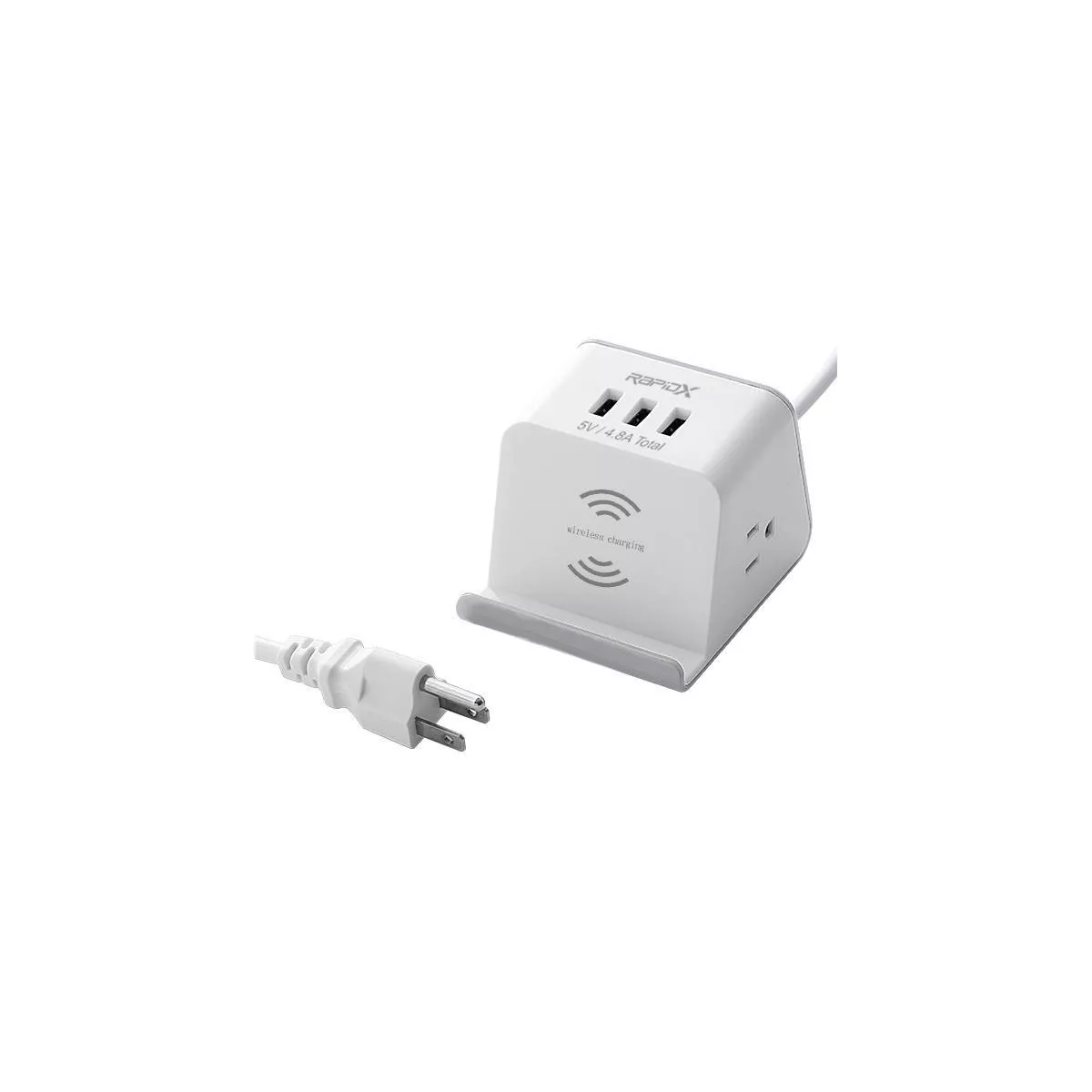 MyDesktop 29W Wireless Charging Stand with 3 USB Ports and 2 Power Outlets